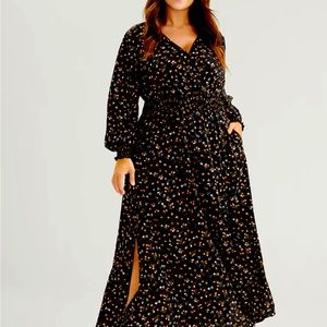 Bloomchic Floral Wrap Maxi Dress NWT